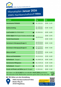 Monatsplan Januar 2026 - Mitte