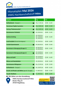 Monatsplan Mai 2026 - Mitte