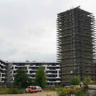 Luisencarré - Innenhof - Bautenstand September 2021