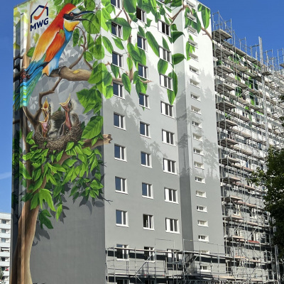 Otto-Nagel-Straße 7+8 - neue Fassadengestaltung August 2022