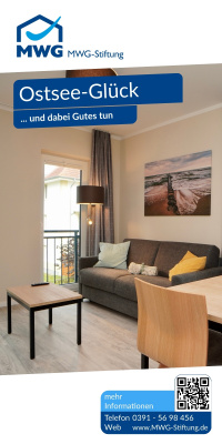 Flyer zur Ferienwohnung der MWG Stiftung in Graal-Müritz