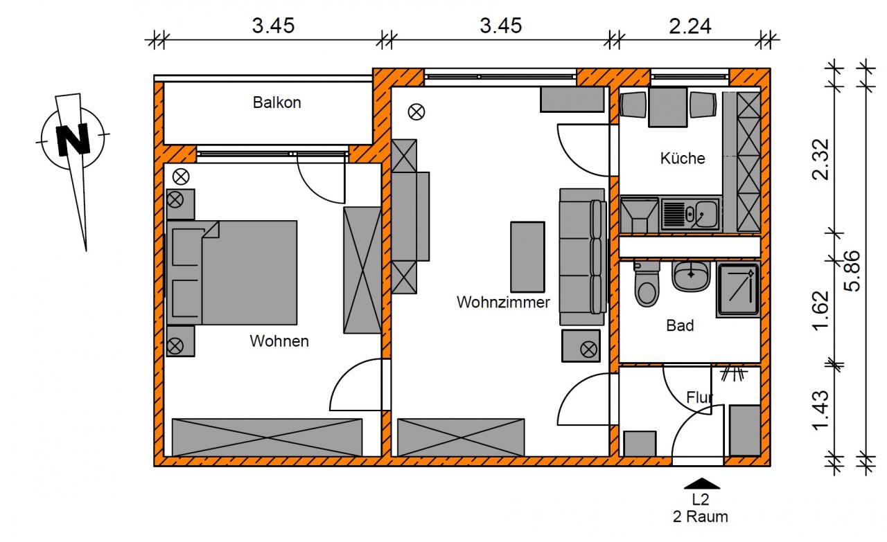 Charmante kleine Wohnung mit Balkon - Foto 4