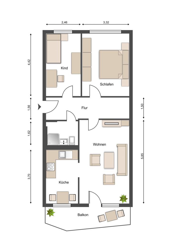 Attraktive 3-Raumwohnung sucht neuen Mieter - Foto 4