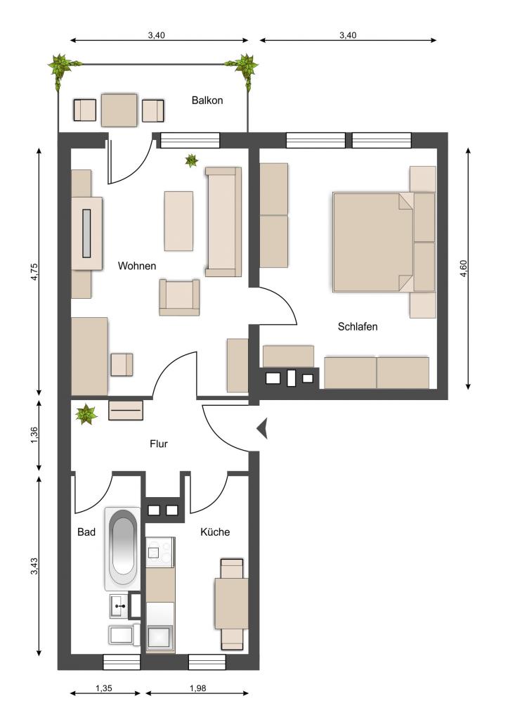 Attraktive 2-Raumwohnung sucht neuen Mieter in 2026 - Photo 3