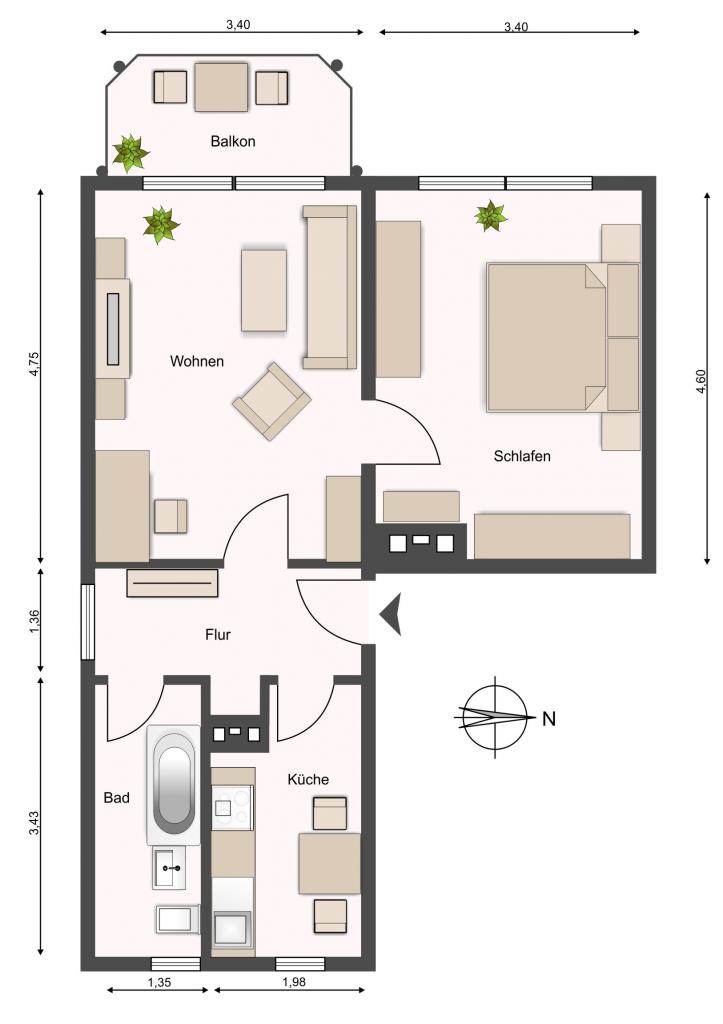 Charmante 2-Raumwohnung sucht liebenswerte Mieter - Foto 5